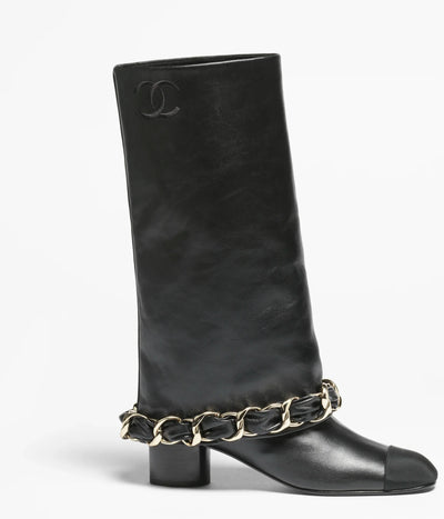 cc ~ High Boots Lambskin & Grosgrain