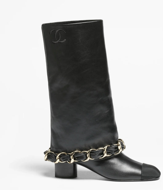 cc ~ High Boots Lambskin & Grosgrain