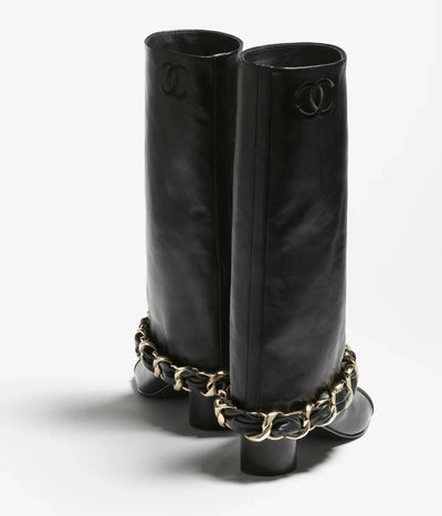 cc ~ High Boots Lambskin & Grosgrain