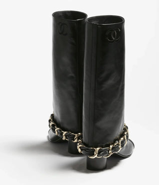 cc ~ High Boots Lambskin & Grosgrain