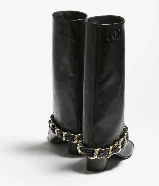 cc ~ High Boots Lambskin & Grosgrain