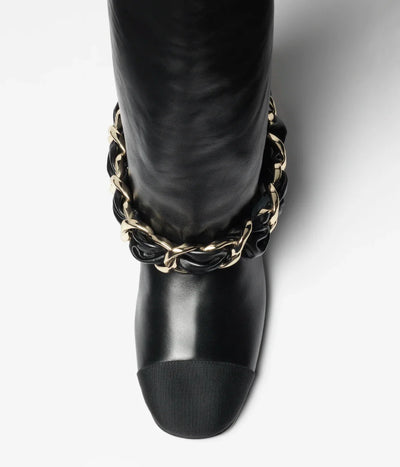 cc ~ High Boots Lambskin & Grosgrain