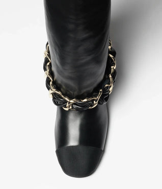 cc ~ High Boots Lambskin & Grosgrain