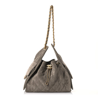 Grained Calfskin & Gold-Tone Metal ~ Cedra