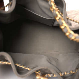 Grained Calfskin & Gold-Tone Metal ~ Cedra