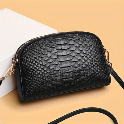Isabella | Mini faux crocodile shoulder bag