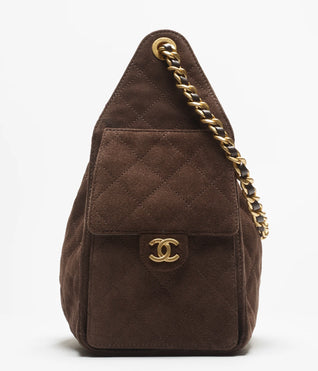 Grained Calfskin & Gold-Tone Metal ~ Cedra