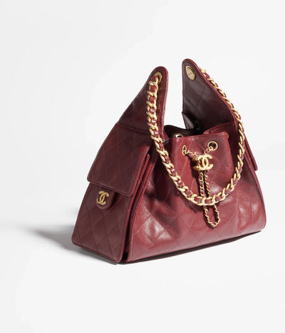 Grained Calfskin & Gold-Tone Metal ~ Cedra