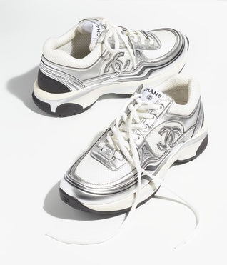 cc ~ Fabric & Laminated  White & Silver