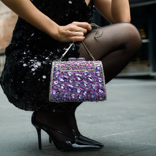 (CS) Tiffany Crystals Clutch Bag