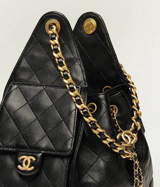 Grained Calfskin & Gold-Tone Metal ~ Cedra