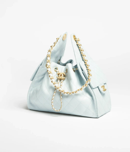 Grained Calfskin & Gold-Tone Metal ~ Cedra