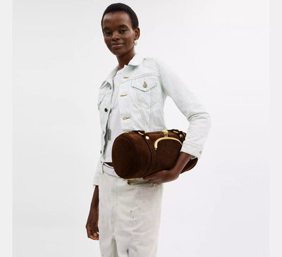 Kisslock Barrel Bag