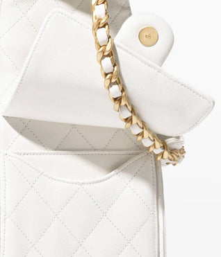 Grained Calfskin & Gold-Tone Metal ~ Cedra