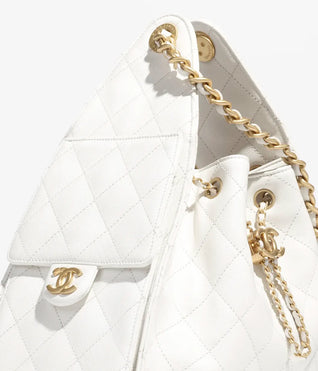 Grained Calfskin & Gold-Tone Metal ~ Cedra
