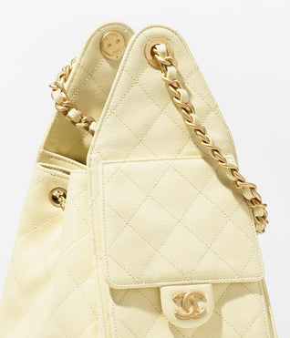 Grained Calfskin & Gold-Tone Metal ~ Cedra